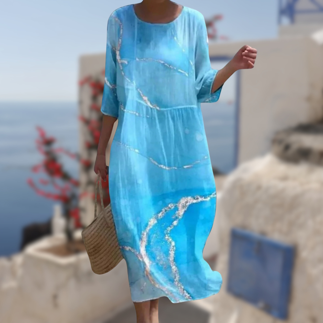 Dames Jurk Bloemrijke Elegante Stijl Lichte Stof 4