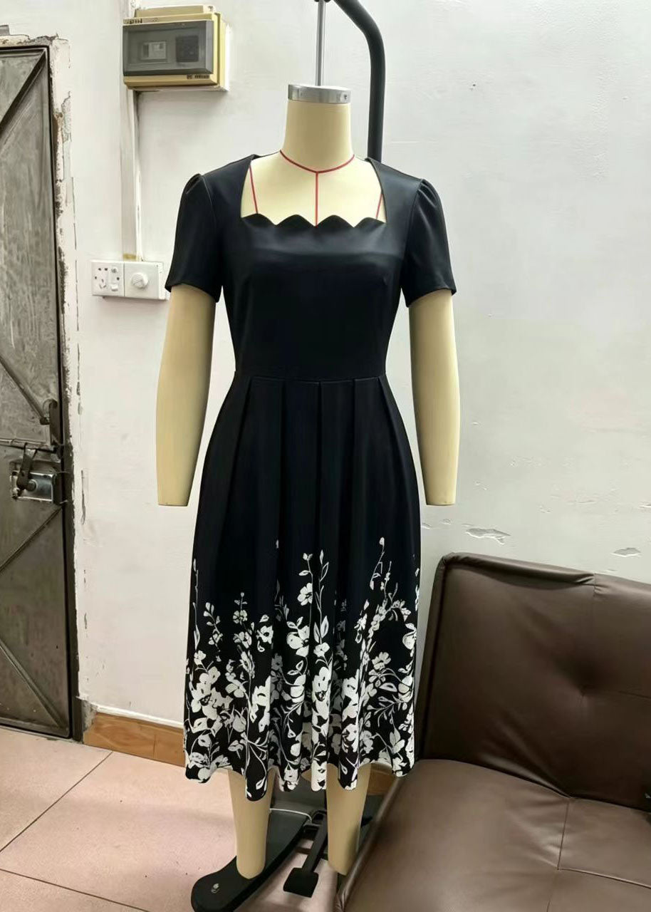 Dames Jurk Boheemse Stijl Vierkante Kraag Zomer 2
