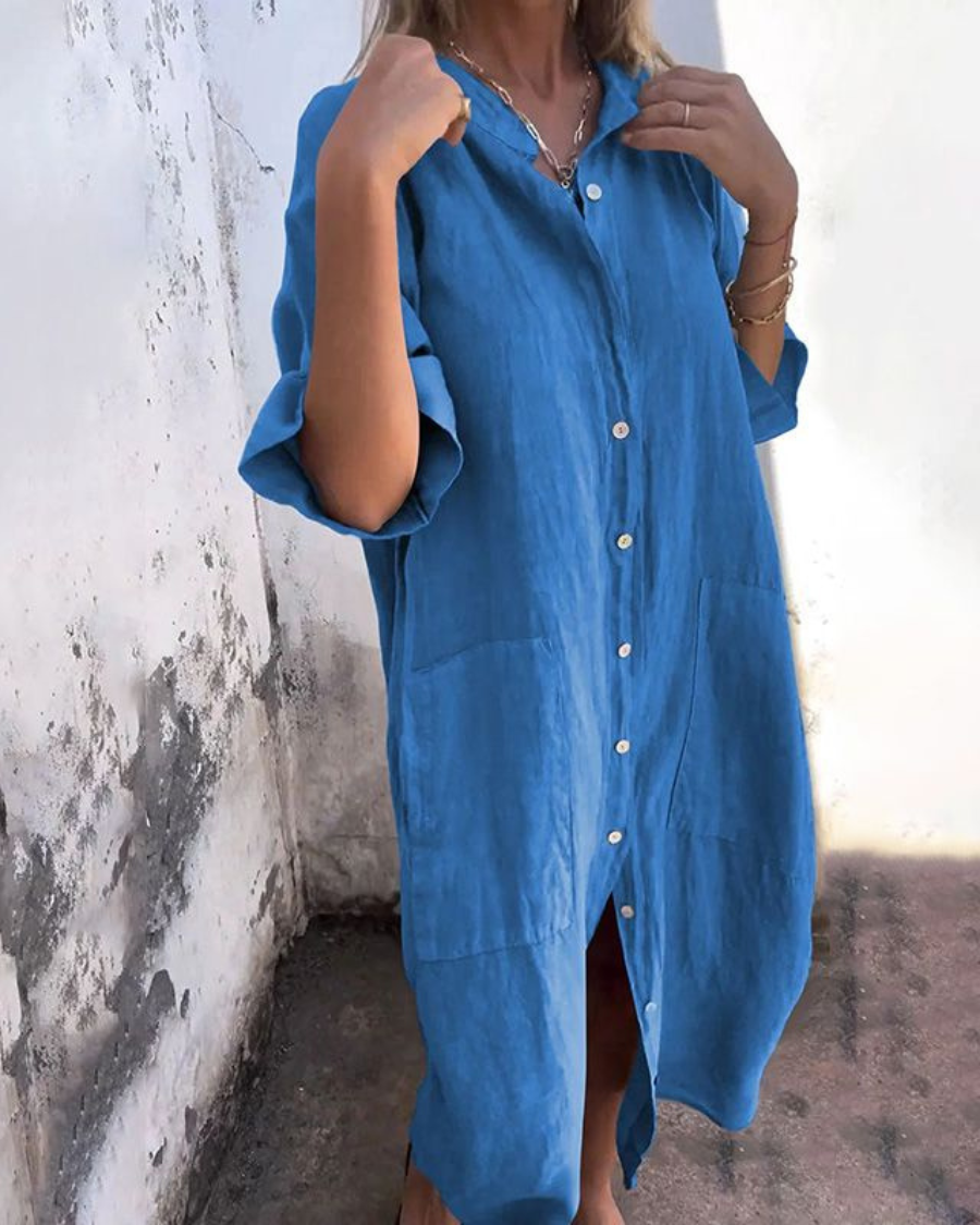 Dames Jurk Boho Stijl Met Vloeiende Drapering 2