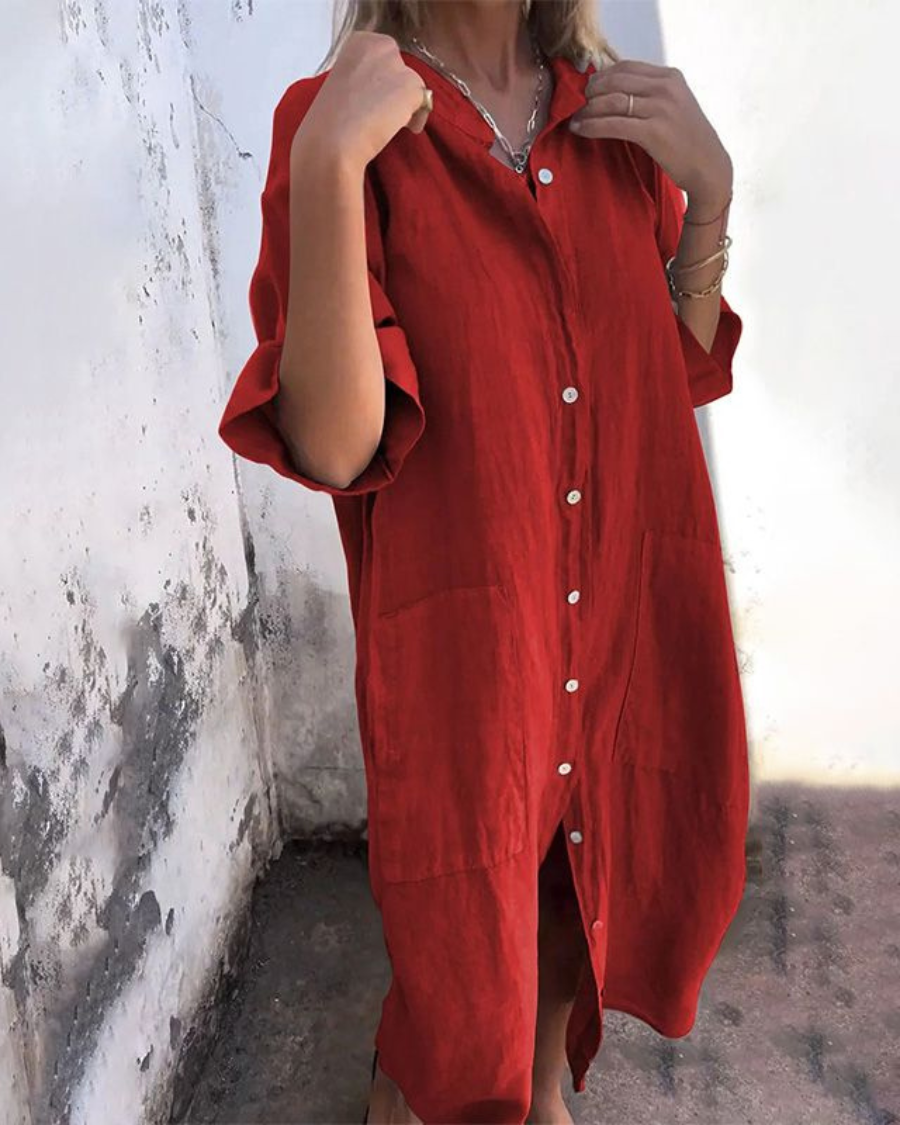 Dames Jurk Boho Stijl Met Vloeiende Drapering 5