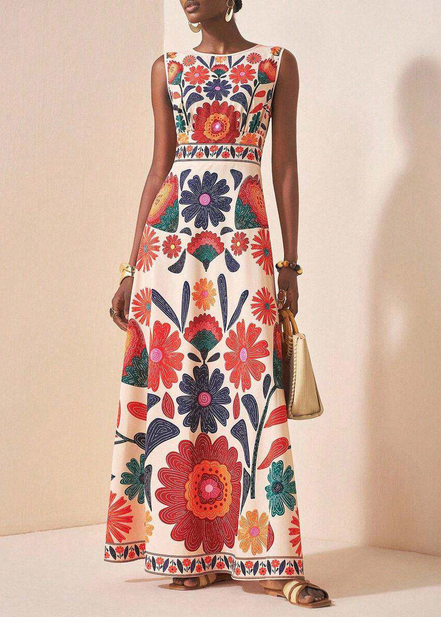 Dames Jurk Boho Stijl Mouwloos O-hals 2