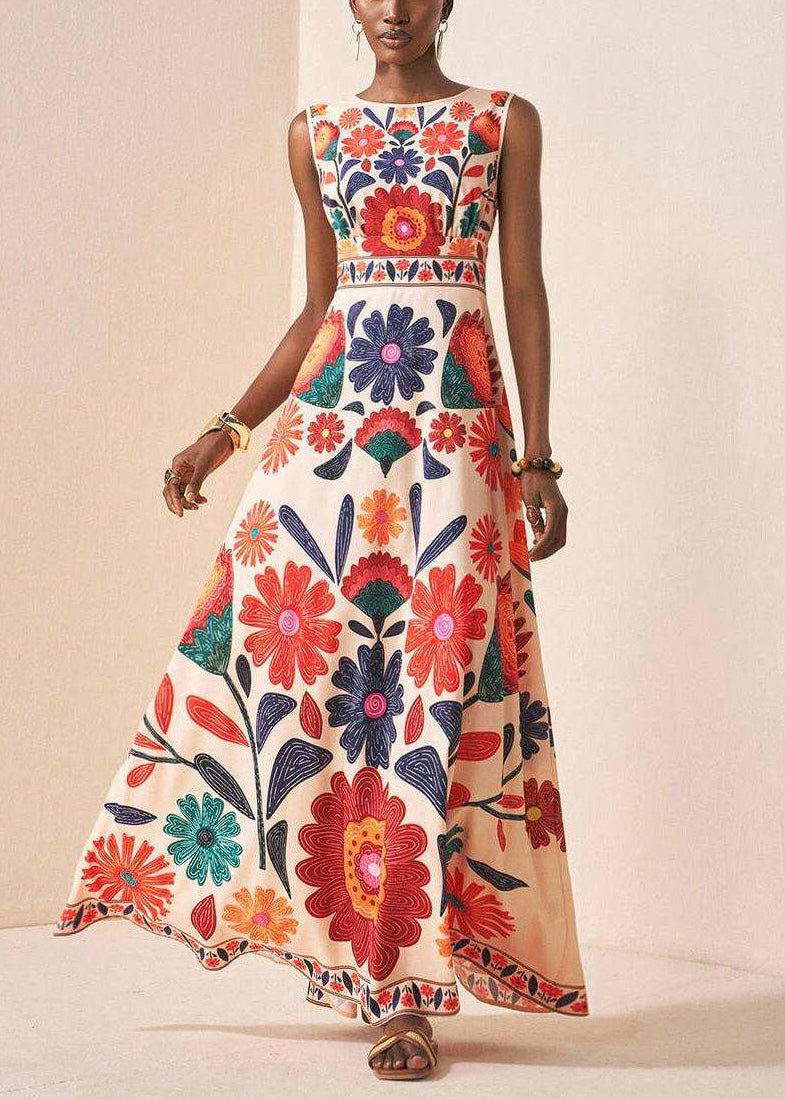 Dames Jurk Boho Stijl Mouwloos O-hals 3