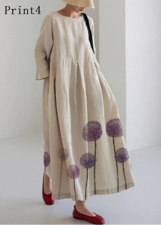 Dames Jurk Katoen Patchwork met Pockets voor Lente en Zomer 11