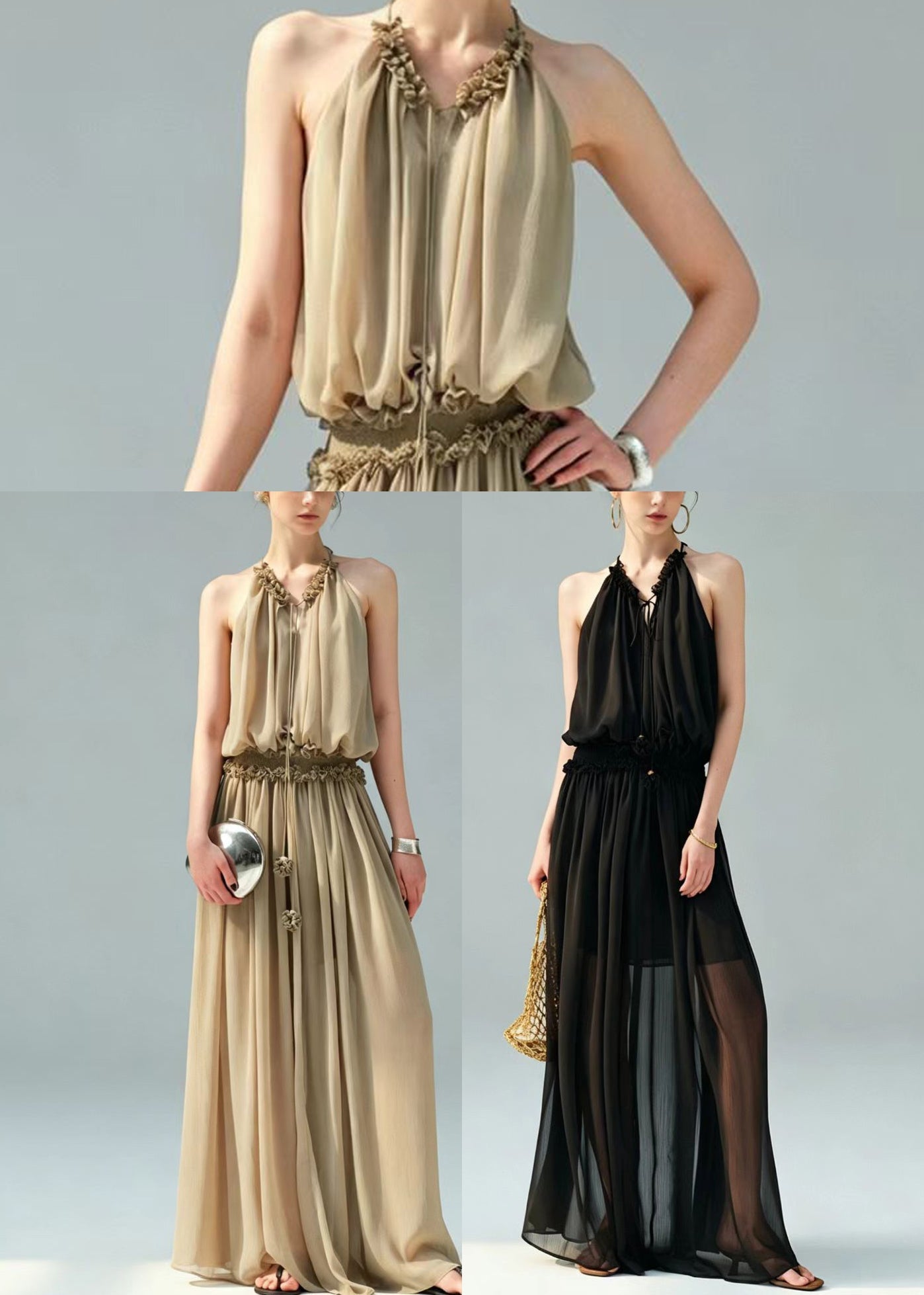 Dames Jurk Koude Schouder Zomerstijl Met Elastische Taille 4