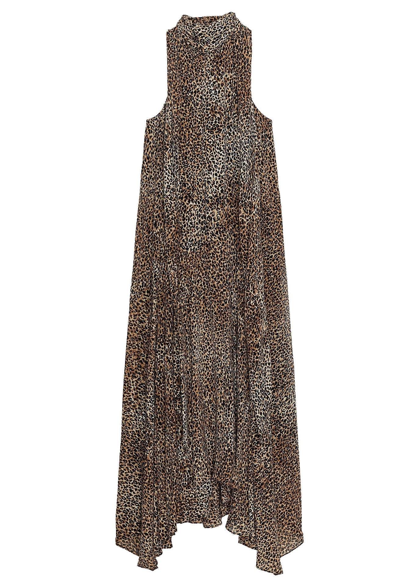 Dames Jurk Mouwloos Luipaardprint Patchwork 4