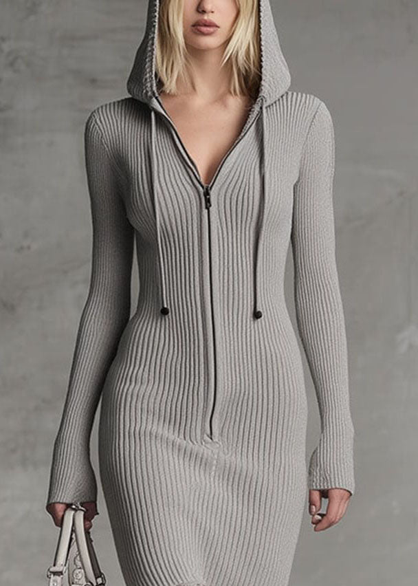 Dames Jurk Patchwork Kant Lange Mouwen Met Capuchon 3