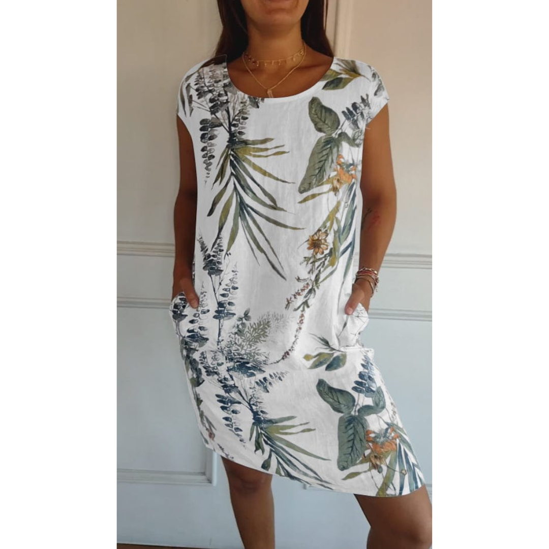 Dames Jurk Ronde Halslijn Ademend Casual Zomerjurk 0