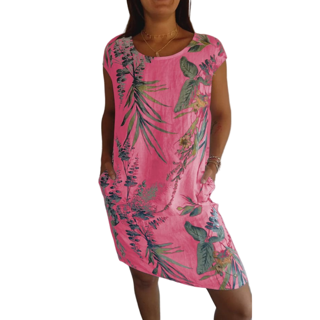 Dames Jurk Ronde Halslijn Ademend Casual Zomerjurk 1