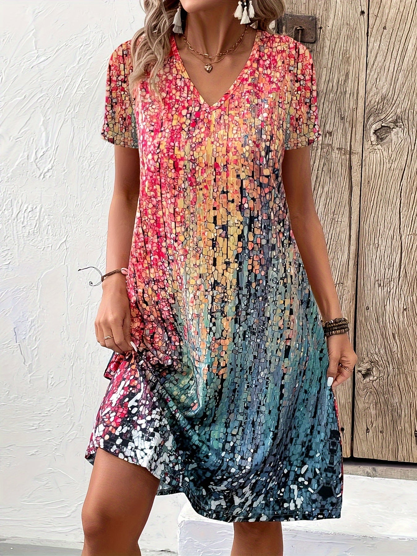 Dames Jurk Tijdloos Design Zacht Ademend Materiaal 2