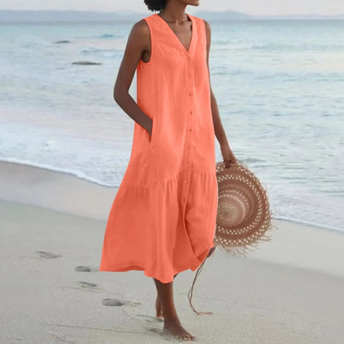 Dames Jurk V-hals Casual Stijl voor Jurken Dames 4