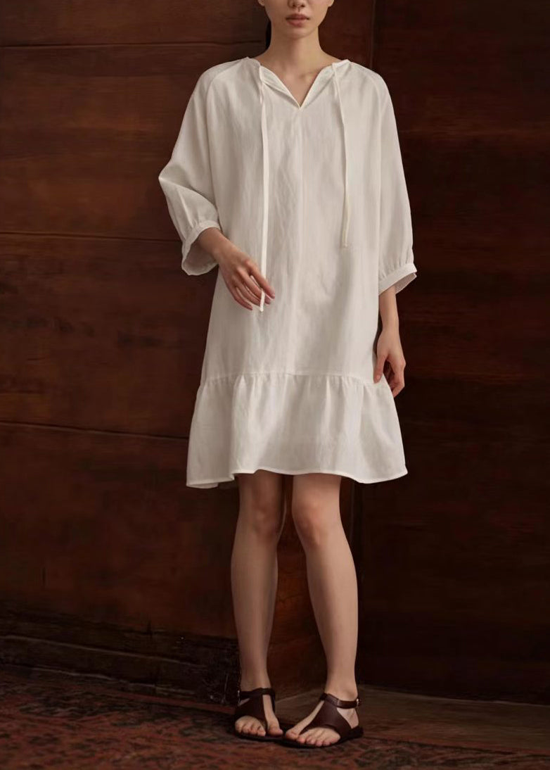 Dames Jurk V-hals met Veters Zomerse Stijl 1