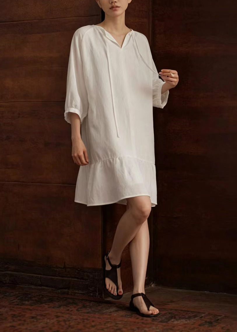 Dames Jurk V-hals met Veters Zomerse Stijl 2