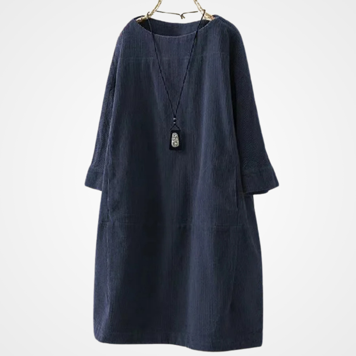 Dames Jurk Vintage Stijl Met Ronde Halslijn 1