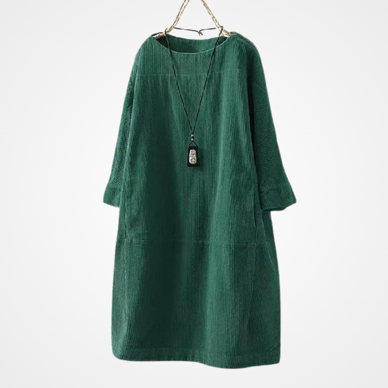 Dames Jurk Vintage Stijl Met Ronde Halslijn 2