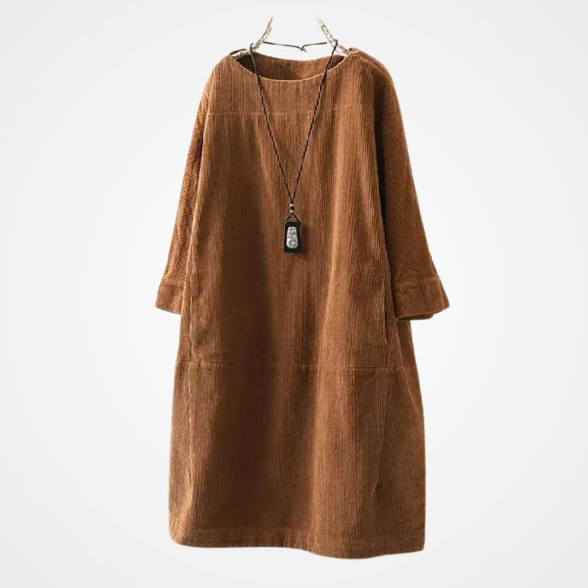 Dames Jurk Vintage Stijl Met Ronde Halslijn 3