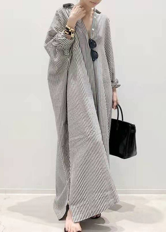 Dames Jurk met Peter Pan Kraag en Gestreept Design 0