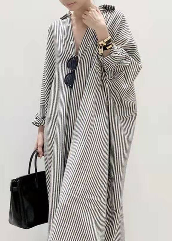 Dames Jurk met Peter Pan Kraag en Gestreept Design 3