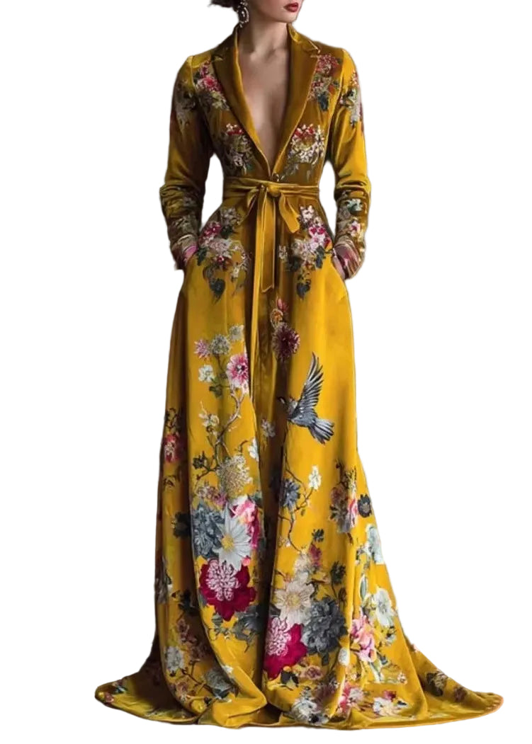 Dames Jurk met Peter Pan Kraag en Patchwork Print 0