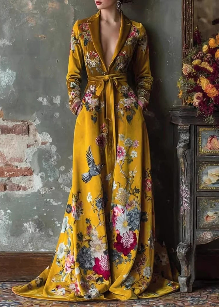 Dames Jurk met Peter Pan Kraag en Patchwork Print 2
