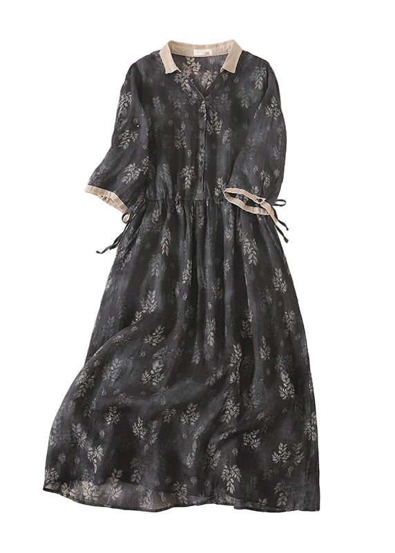 Dames Jurk met Peter Pan Kraag en Trekkoord voor Zomeractiviteiten 0