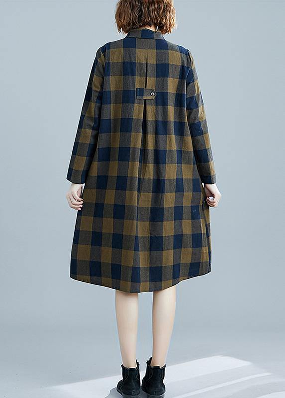 Dames Jurk met Reverszakken en Plaid Design 3