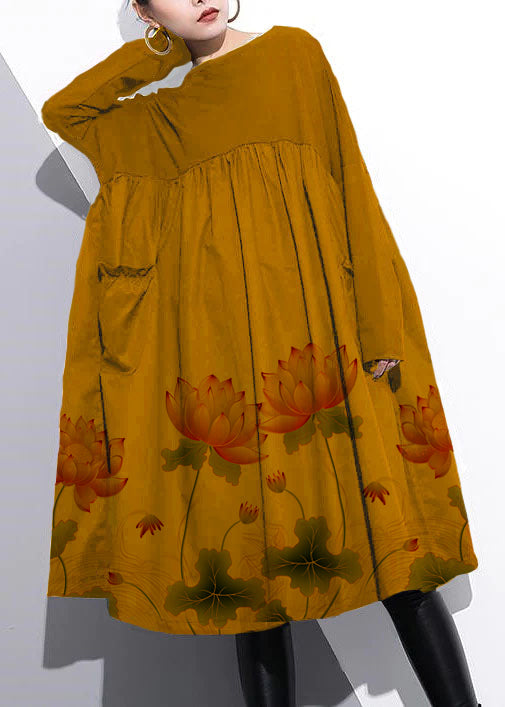 Dames Katoenen Shift Jurk Hoge Taille Met Patchwork Design 4