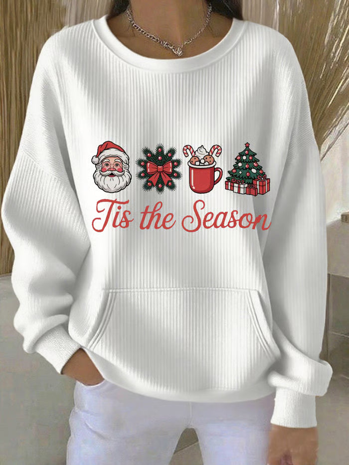 Dames Kersttrui met Kerstboomprint 0