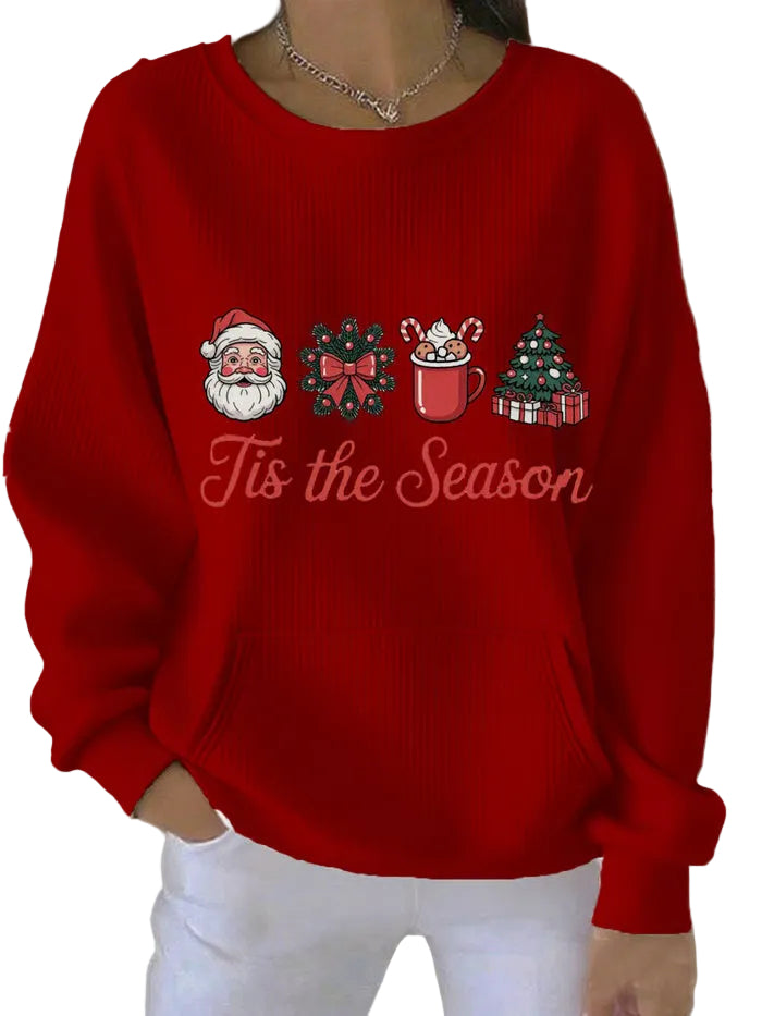 Dames Kersttrui met Kerstboomprint 3