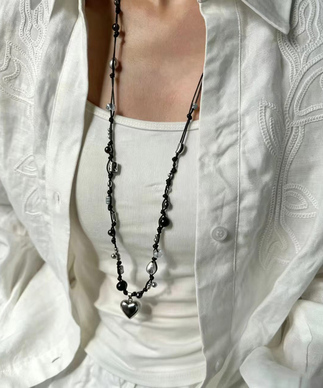 Dames Ketting Hart Hanger Boho Stijl 0
