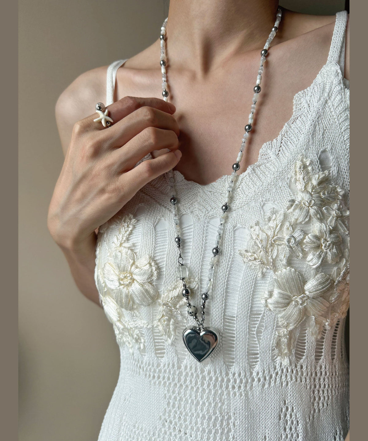 Dames Ketting Hartvormige Hanger Lang Ontwerp 2