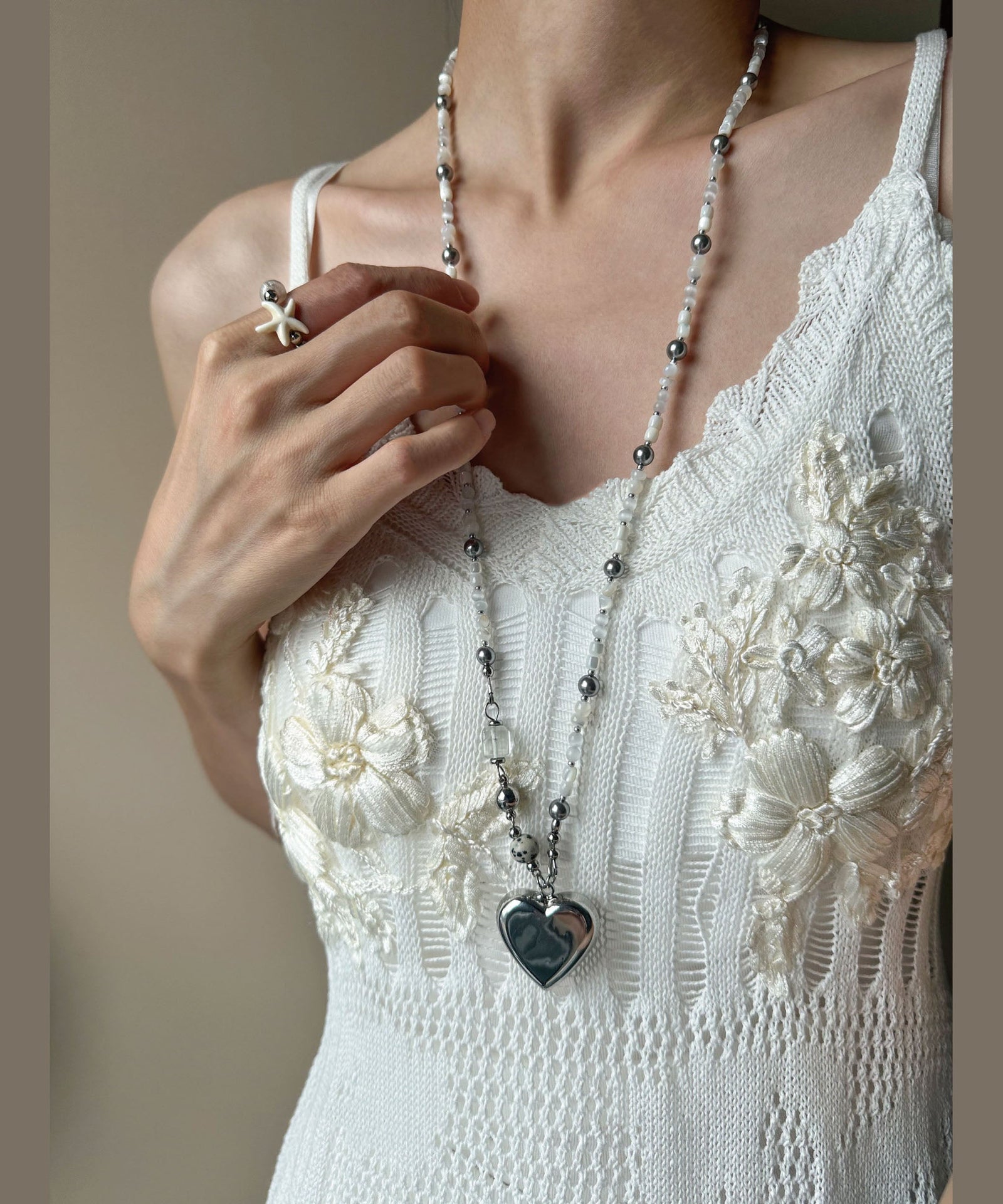 Dames Ketting Hartvormige Hanger Lang Ontwerp 2