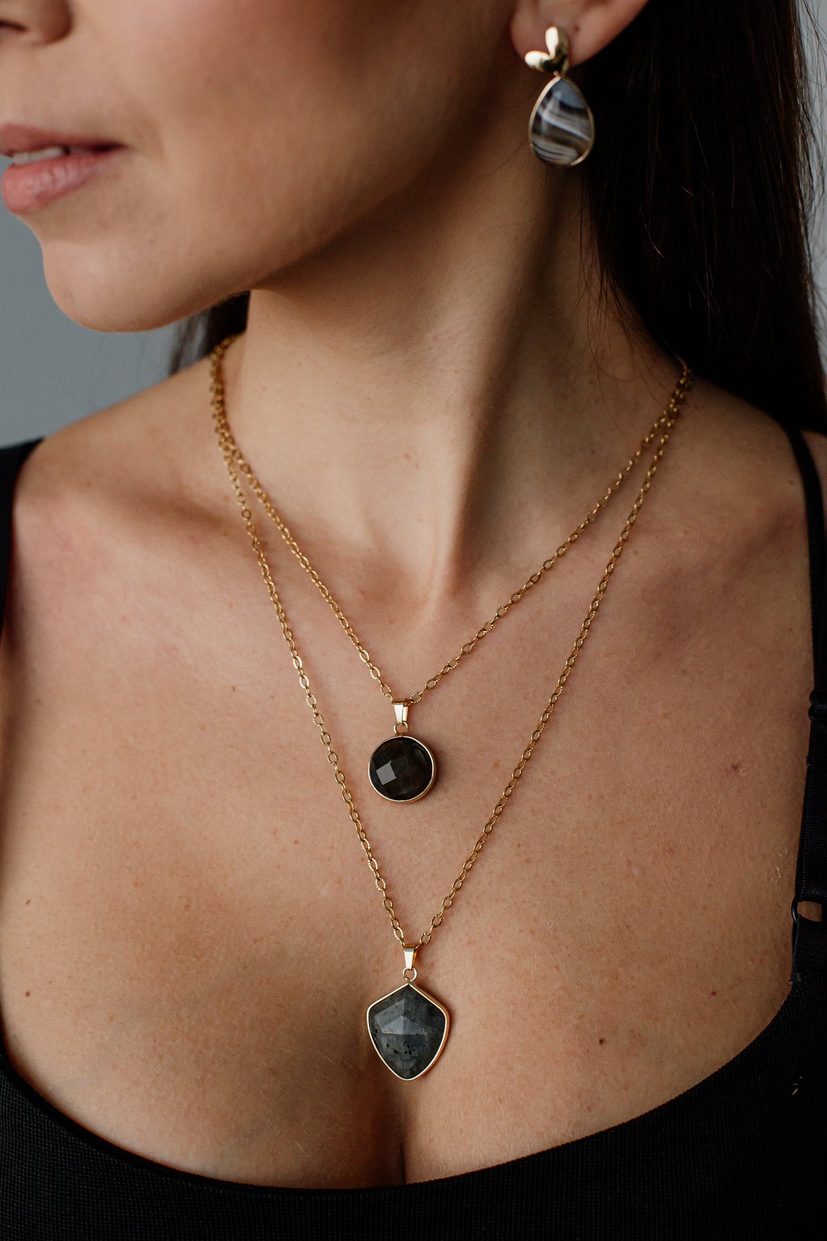 Dames Ketting Labradoriet Bescherming Uniek Ontwerp 1