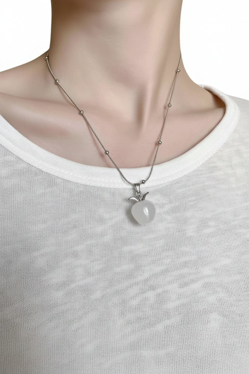Dames Ketting Met Natuursteen Hanger Simpel Design 0