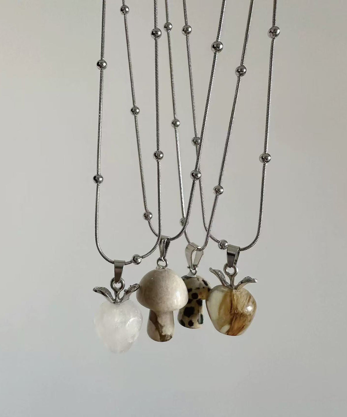 Dames Ketting Met Natuursteen Hanger Simpel Design 4