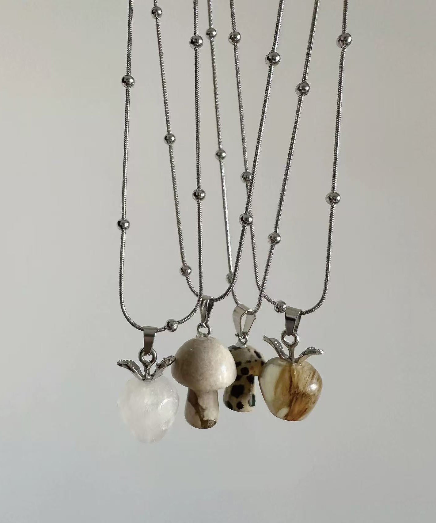 Dames Ketting Met Natuursteen Hanger Simpel Design 4