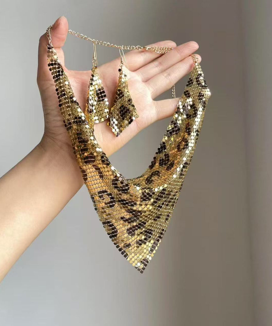 Dames Ketting Set Driehoekige Hanger Modern Design 3