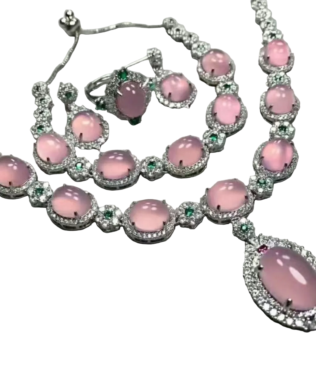 Dames Ketting Set Vierdelig Met Zirkoon Accent