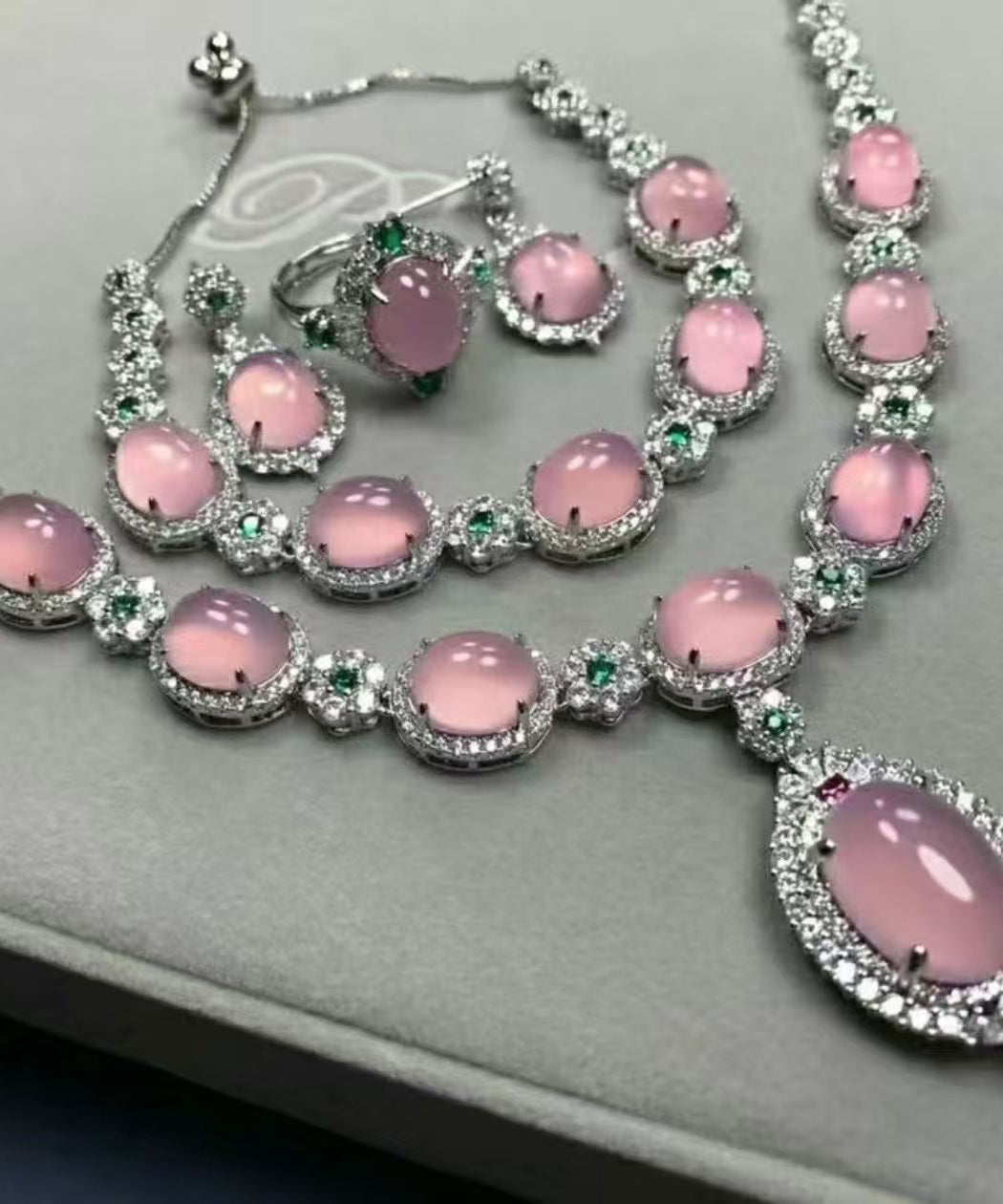 Dames Ketting Set Vierdelig Met Zirkoon Accent 1