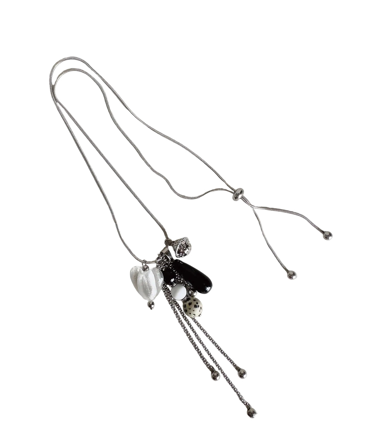Dames Ketting met Harthanger Natuursteen Titanium Stijlvol 2