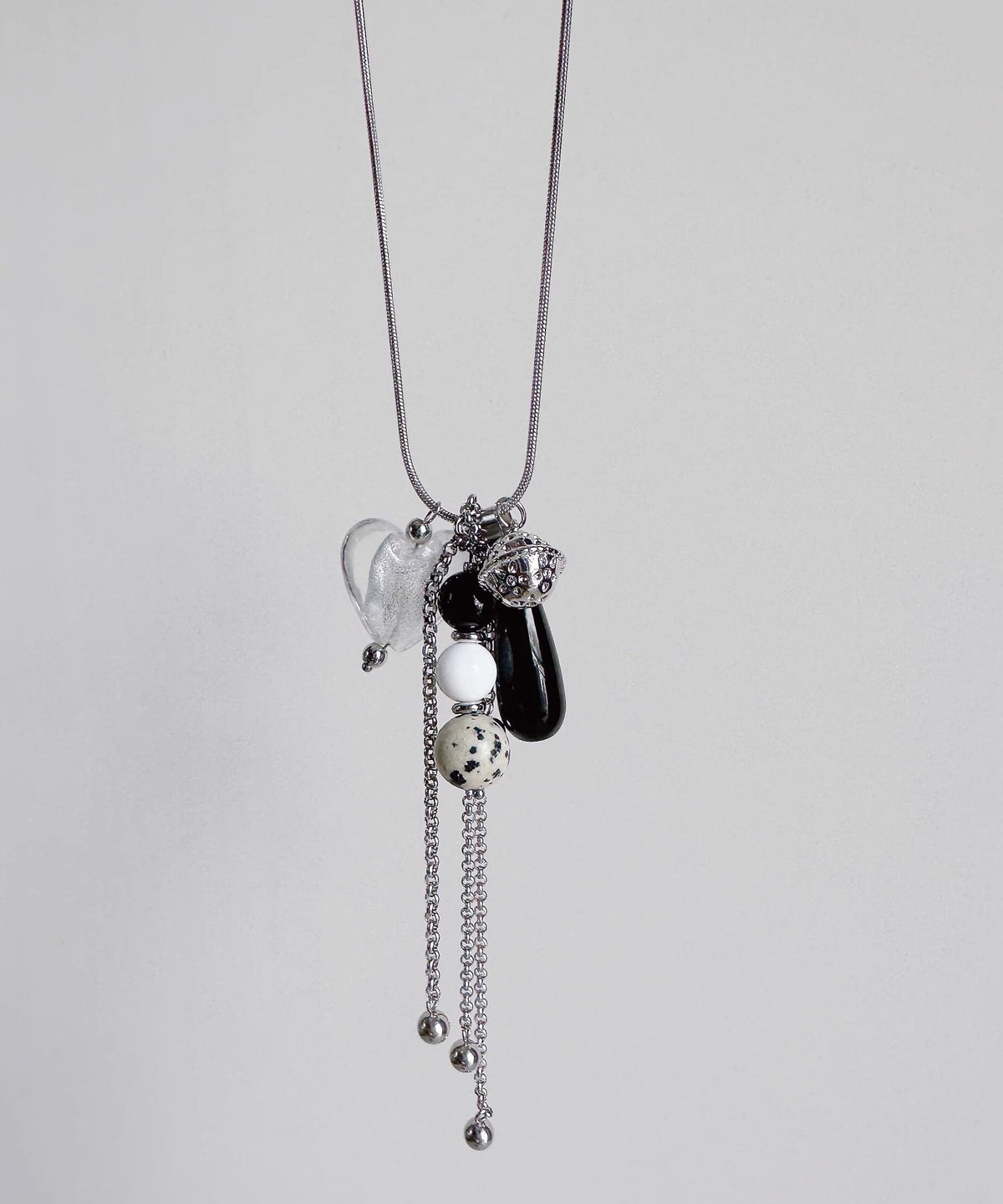 Dames Ketting met Harthanger Natuursteen Titanium Stijlvol 3