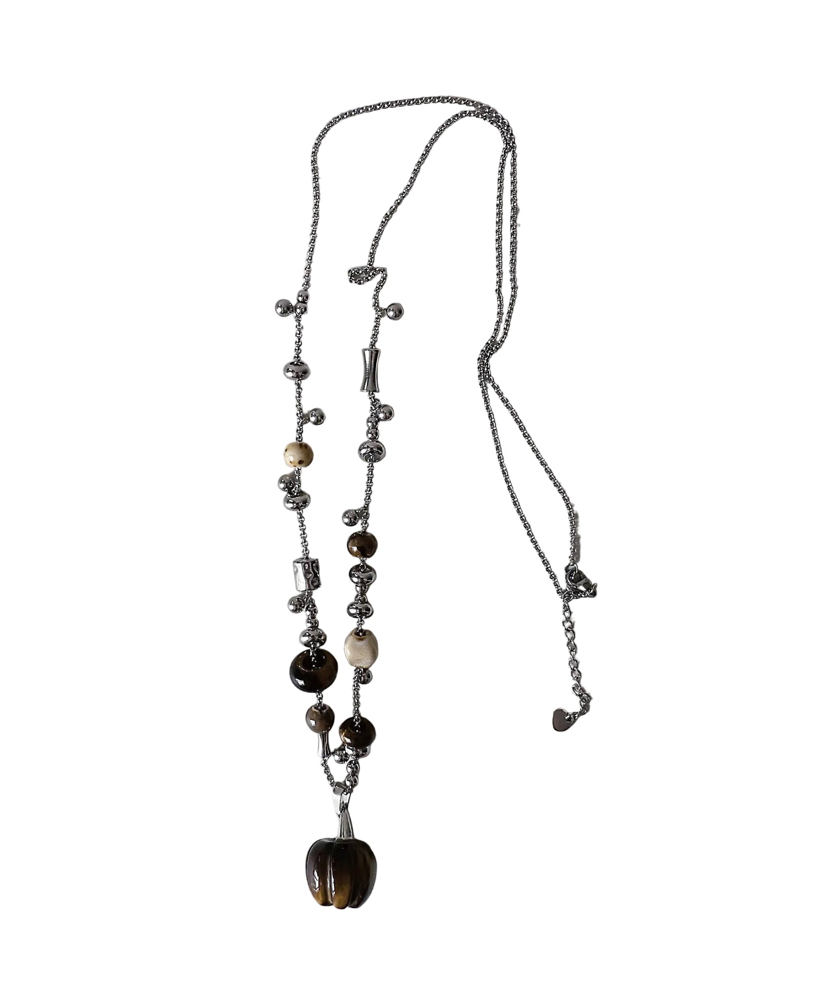 Dames Ketting met Natuursteen Hanger Lang Model 1