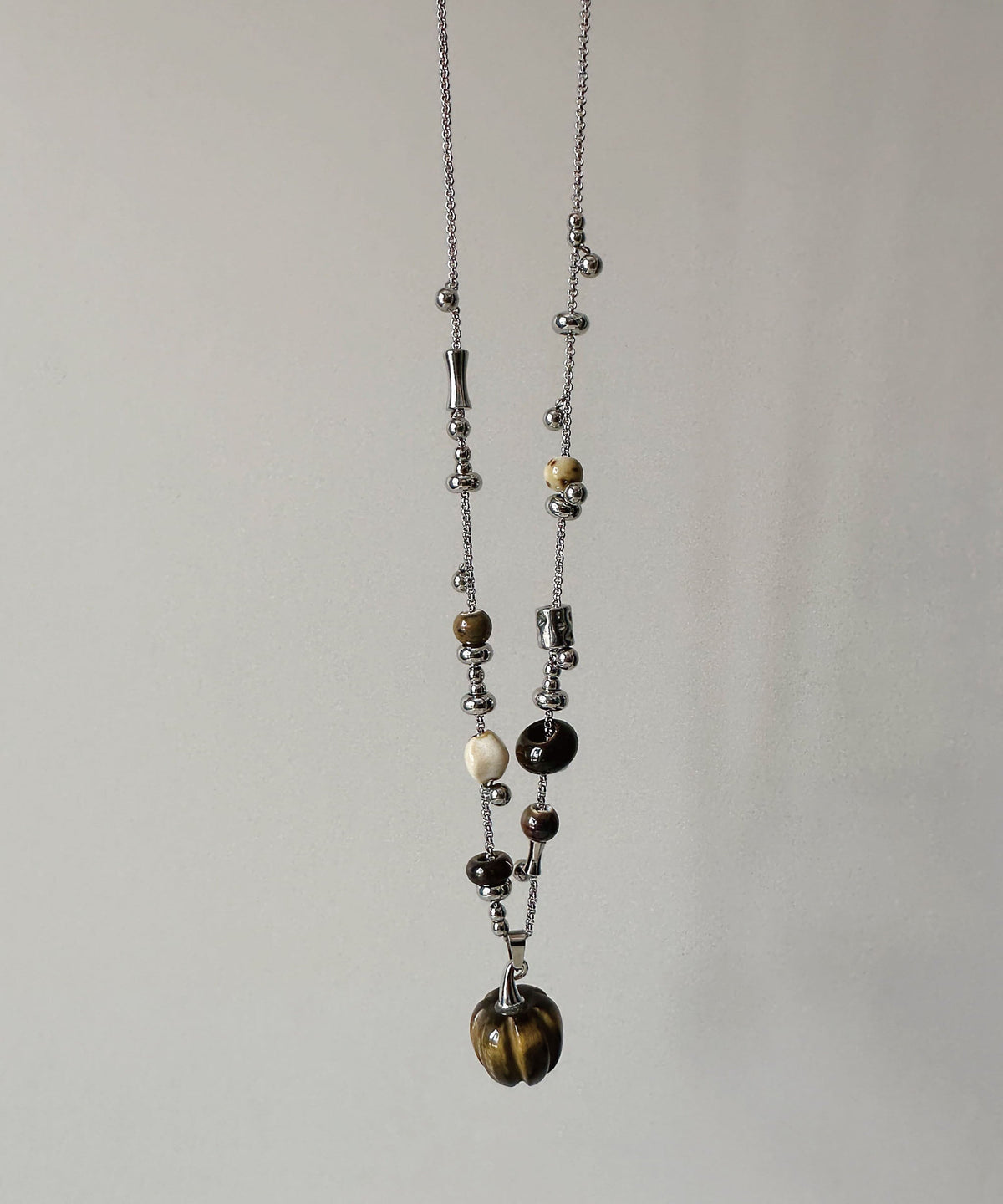 Dames Ketting met Natuursteen Hanger Lang Model 4