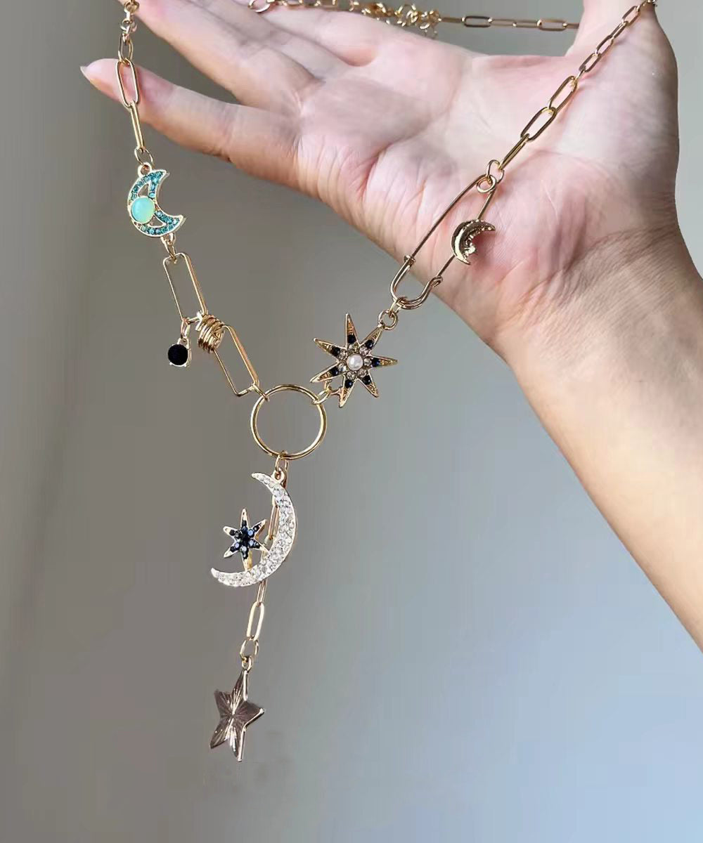 Dames Ketting met Sterren en Maan Hanger Modern Design 3