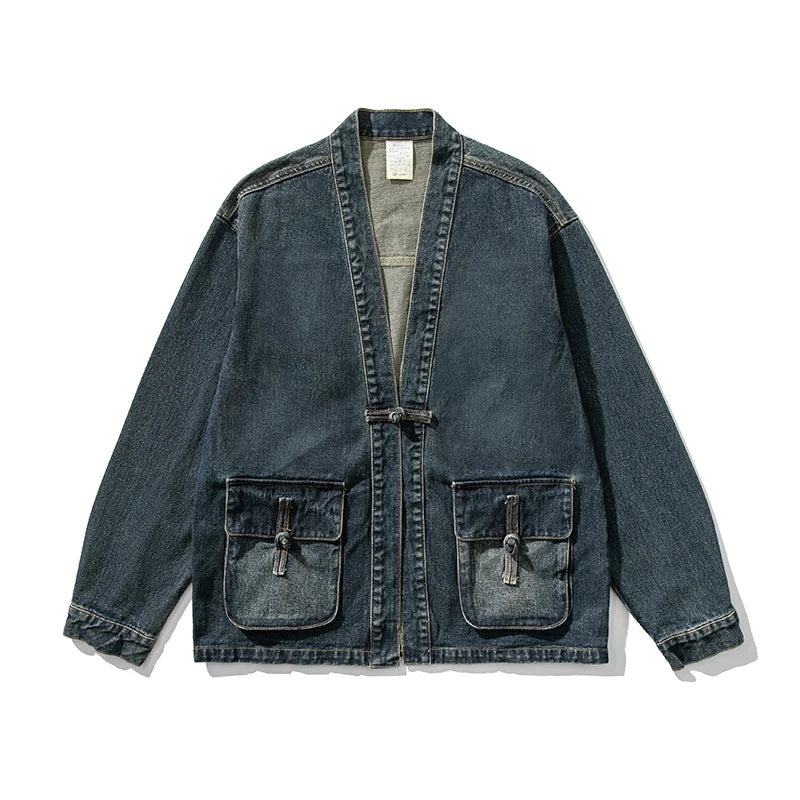 Dames Kimono Denim Vintage Stijl 0
