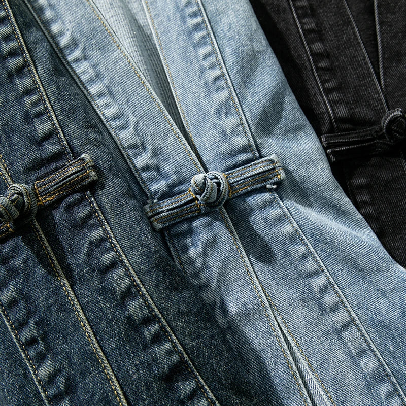 Dames Kimono Denim Vintage Stijl 4