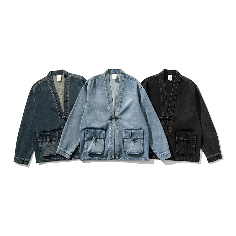 Dames Kimono Denim Vintage Stijl 5