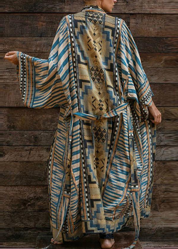 Dames Kimonojas Lange Mouwen Geometrisch Print 2