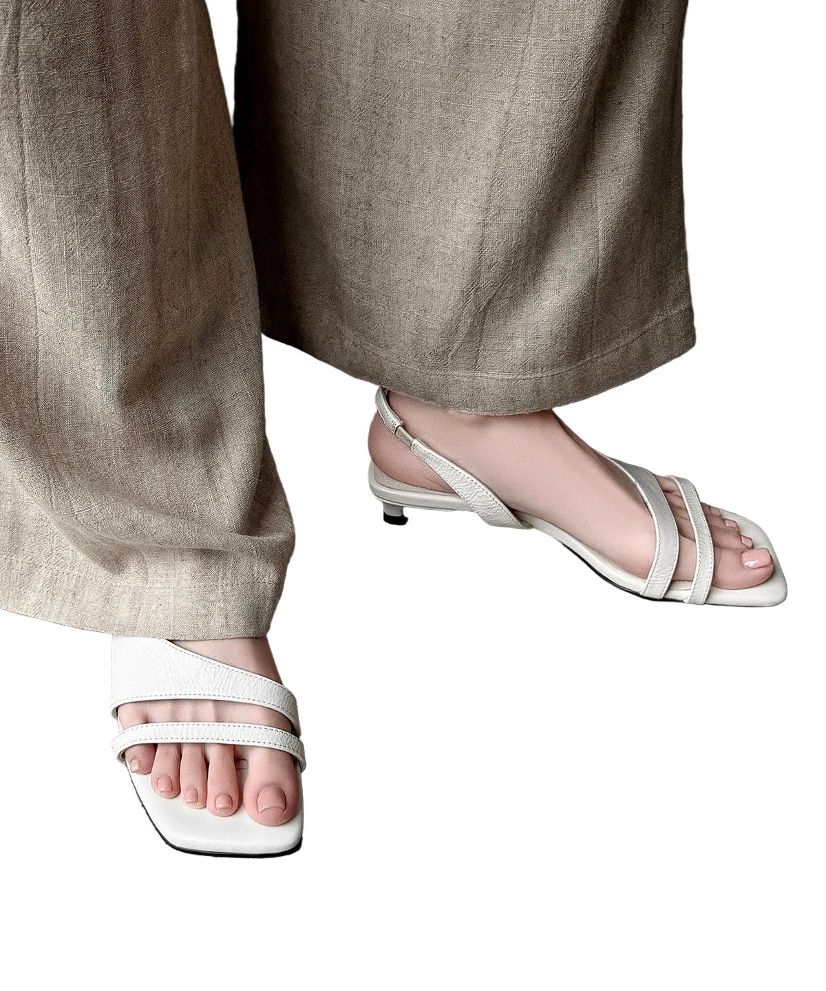 Dames Kittensandalen Gesplitst Design 1
