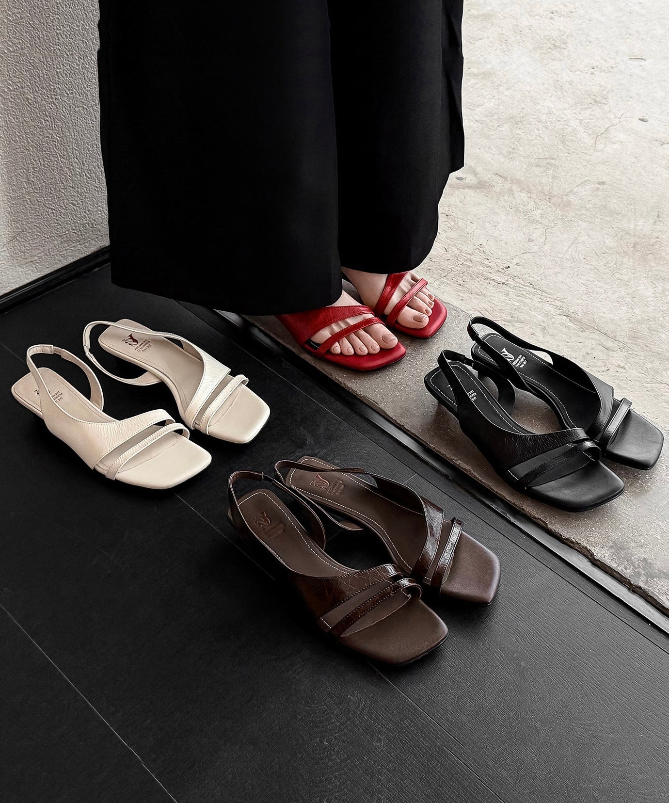 Dames Kittensandalen Gesplitst Design 4