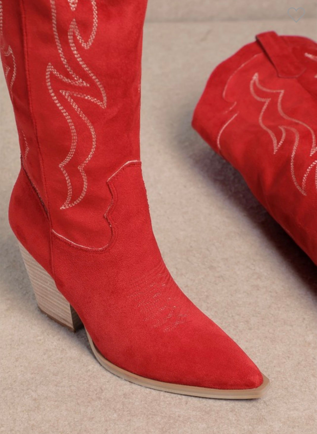 Dames Knie Hoge Western Boots Leer 3